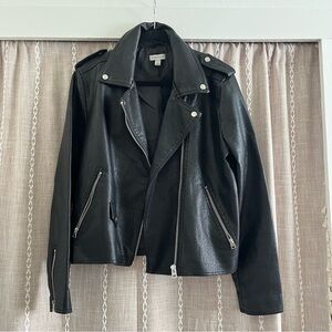 Topshop Brand New Faux Leather Classic Biker Jacket Womens size 14
